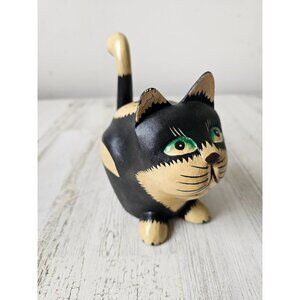 Pier 1 cat Indonesia statue figurine decor unique